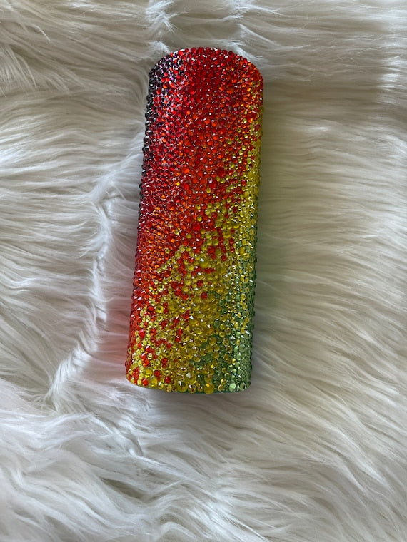 Rainbow Rhinestone Tumbler