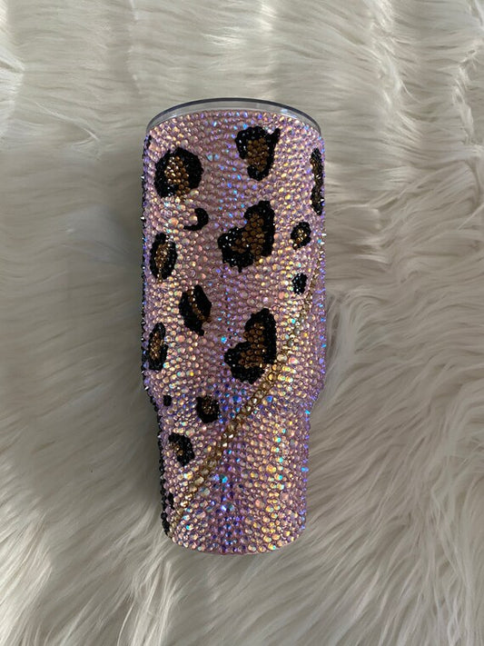 Split Pink Leopard Tumbler