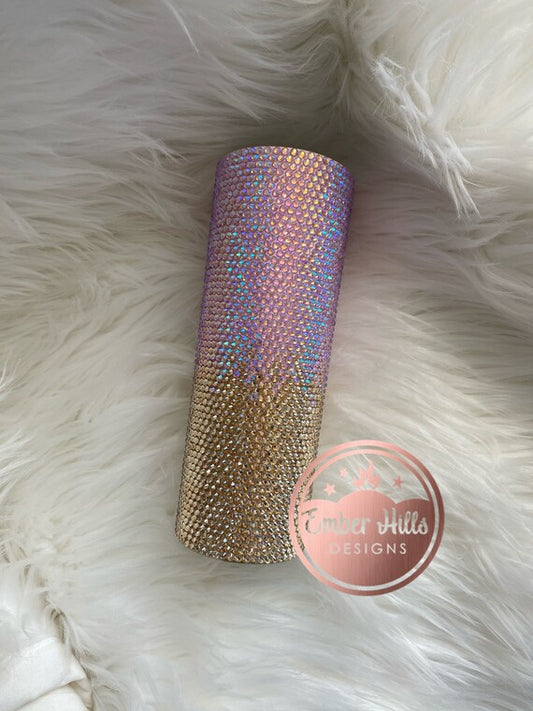 Two Color Ombré Rhinestone Tumbler