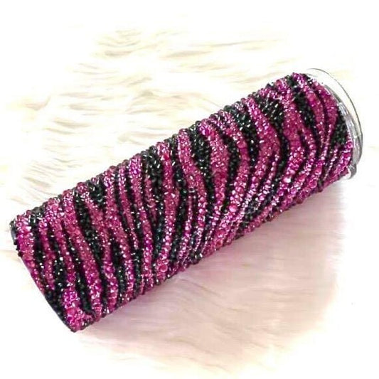 Zebra Rhinestone Tumbler