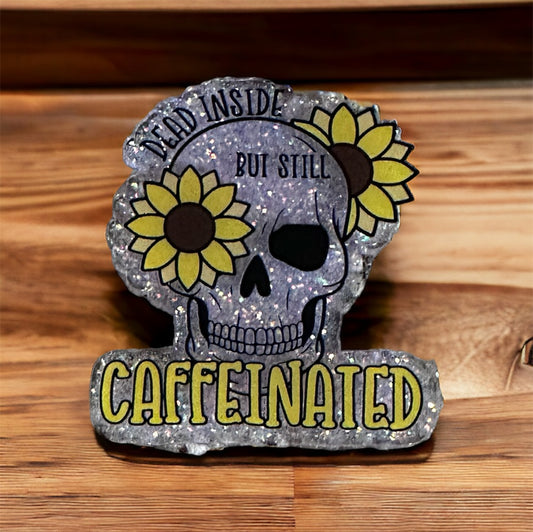 Dead But Caffeinated Badge Reel Topper