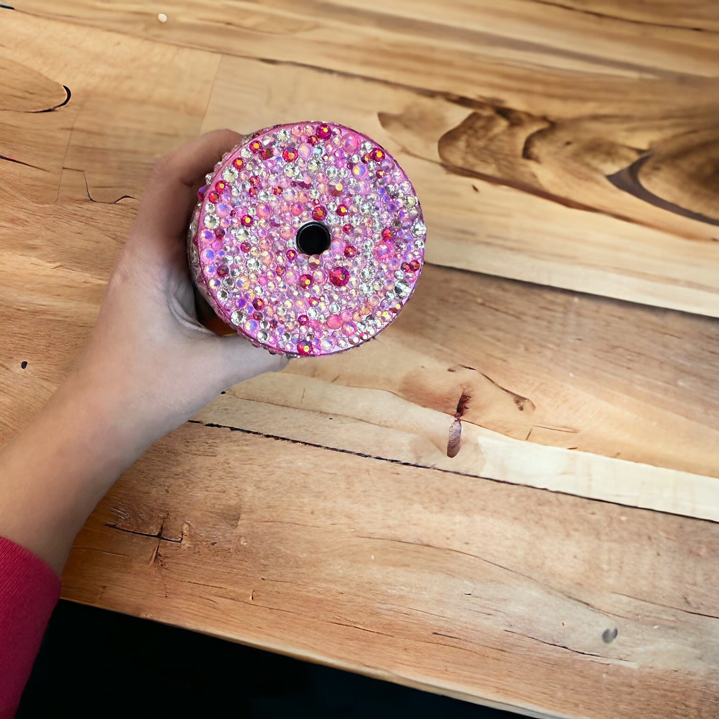 Pink Cheetah Marble Glitter Tumbler